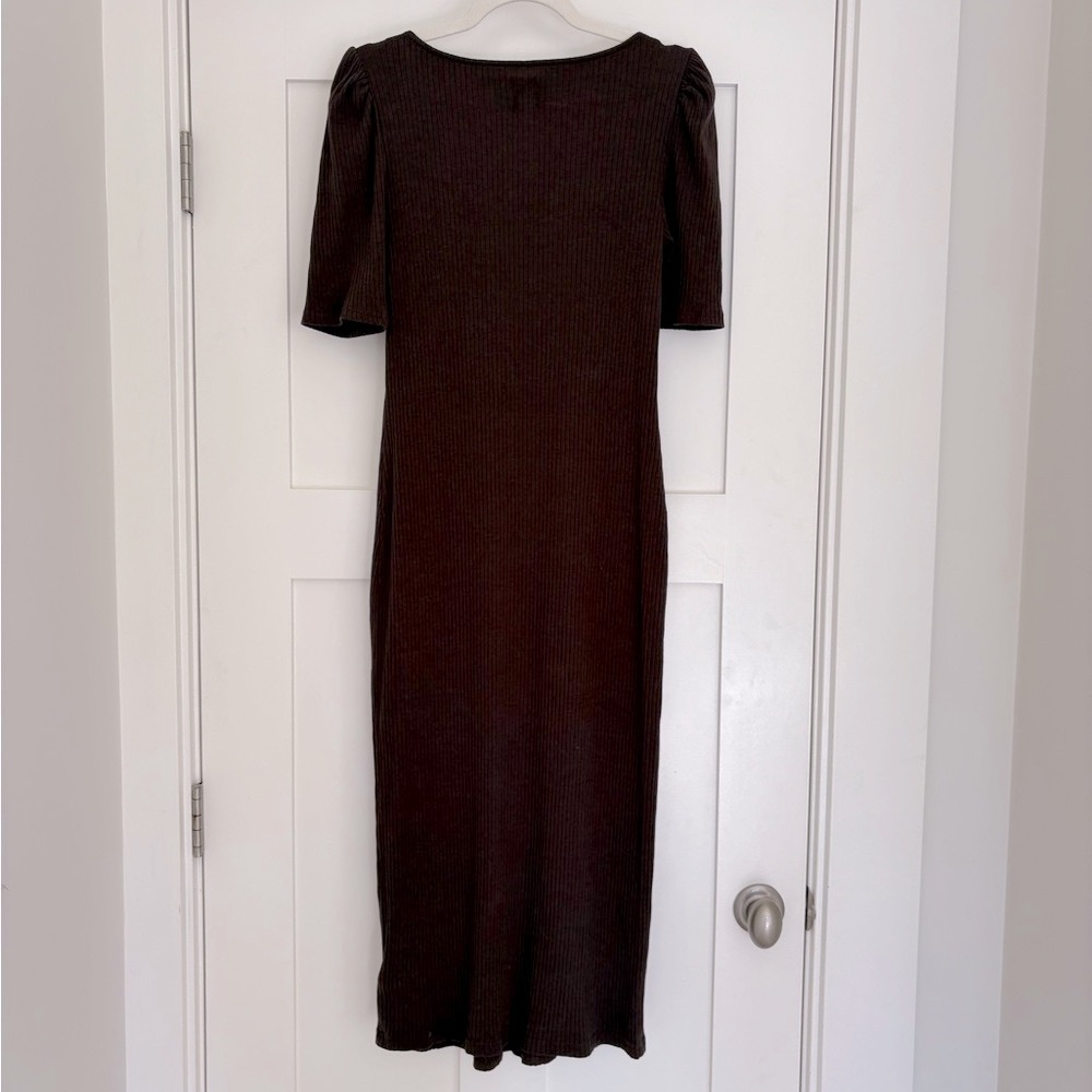 Gap Puff Sleeve Sweetheart Midi Dress Sz M - Picture 4 of 7